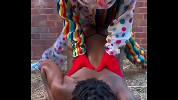 Gibby The Clown fucks ebony in a barn