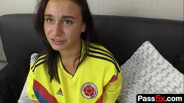 Step brother needs his lucky Colombia shirt to watch Copa America but what's to do when horny step sis wants fucks?